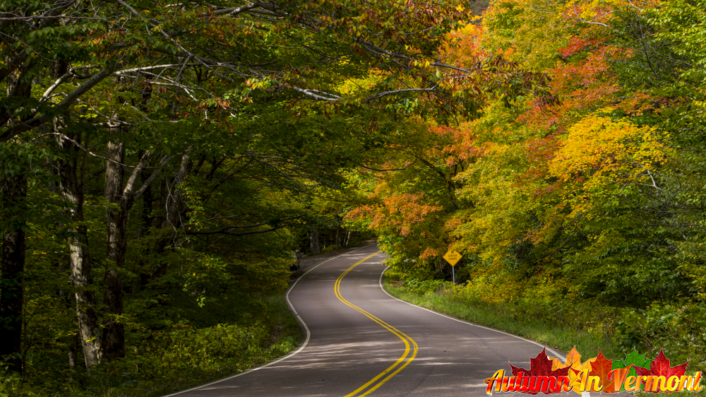 Autumn on the Smugglers\' Notch Road
