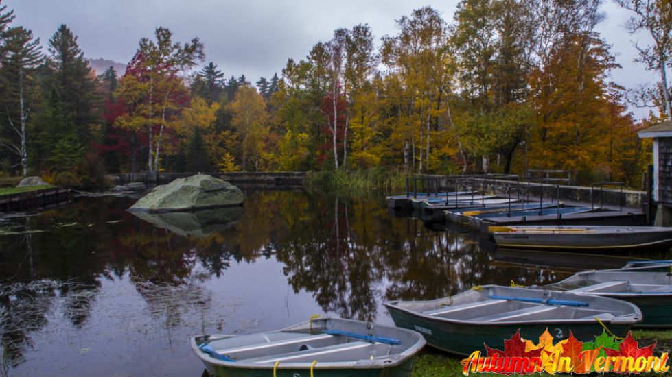 Autumn at the Seyon Lodge State Park in Groton Vermont