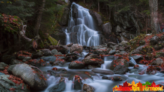 Autumn at Moss Glen Falls in Granville Vermont