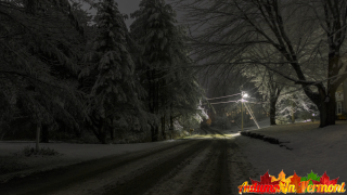 Late Autumn snow near Montpelier Vermont
