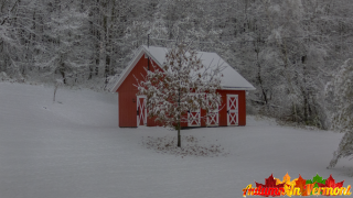 Late Autumn snow near Montpelier Vermont