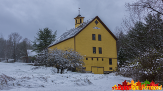 Late Autumn snow near Montpelier Vermont
