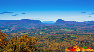 Autumn from Burke Mountain looking towards Willoughby Gap