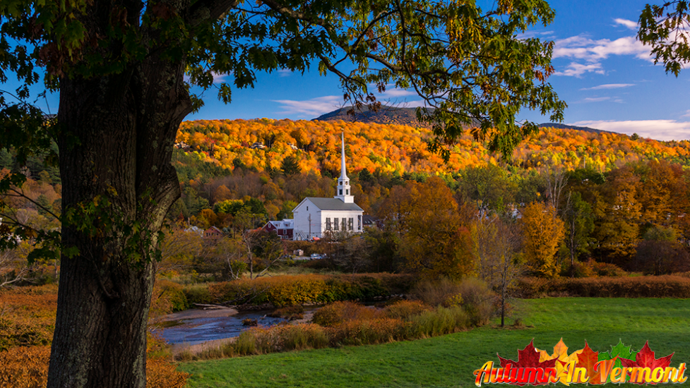 Autumn afternoon in Stowe Vermont
